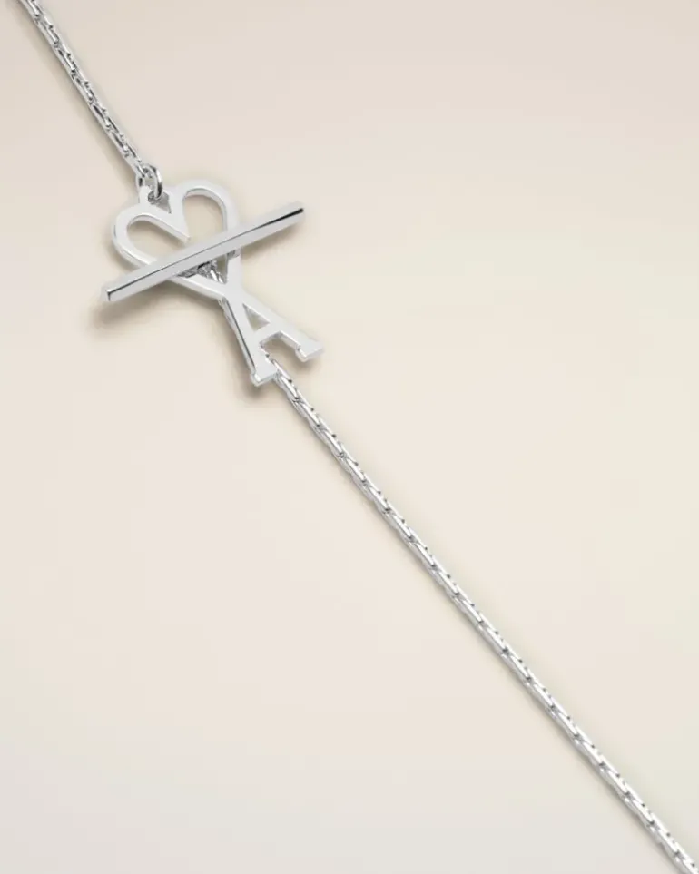 Ami Paris Ami de Coeur Chain Necklace SILVER Outlet