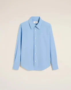 Ami Paris Ami de Coeur Classic Shirt CASHMERE BLUE Clearance
