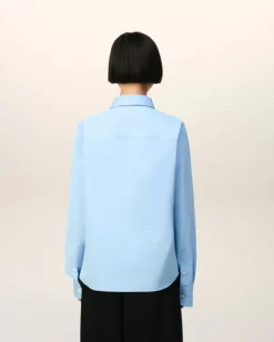 Ami Paris Ami de Coeur Classic Shirt CASHMERE BLUE Clearance
