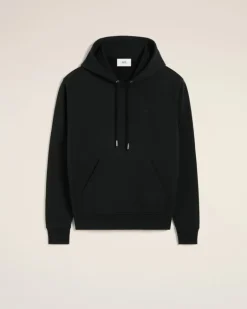 Ami Paris Ami de Coeur Hoodie BLACK Clearance