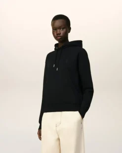 Ami Paris Ami de Coeur Hoodie BLACK Clearance