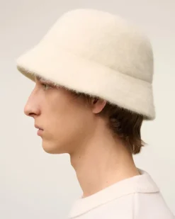 Ami Paris Ami de Coeur Stud Bucket Hat OFF WHITE Flash Sale