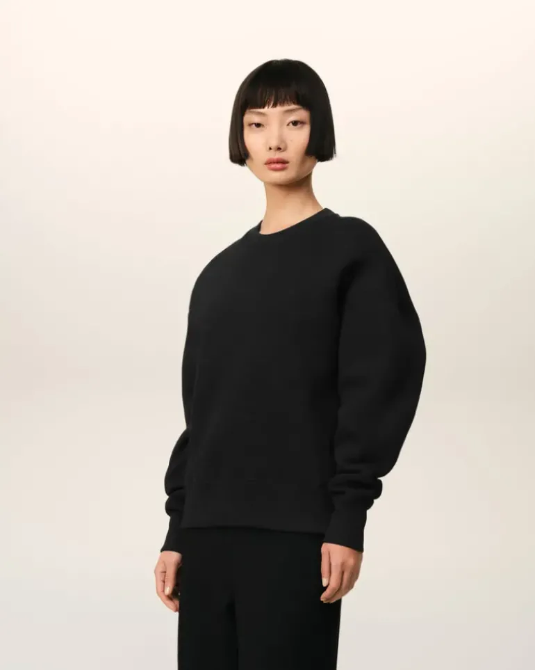 Ami Paris Ami de Coeur Sweatshirt BLACK Cheap