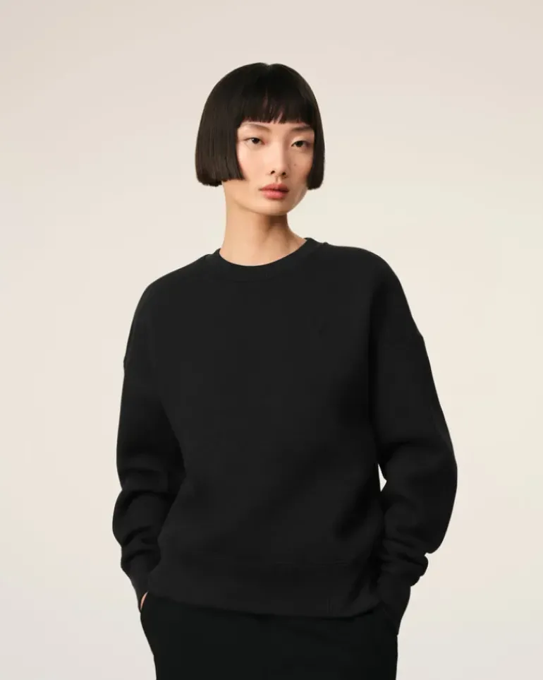 Ami Paris Ami de Coeur Sweatshirt BLACK Cheap