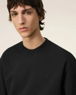 Ami Paris Ami de Coeur Sweatshirt BLACK New