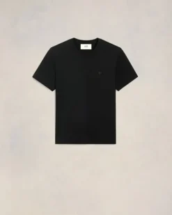 Ami Paris Ami de Coeur T-shirt BLACK Online