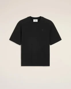 Ami Paris Ami de Coeur T-shirt BLACK Discount