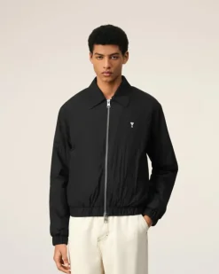 Ami Paris Ami de Coeur Zipped Jacket BLACK Hot