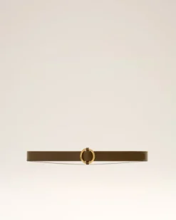 Ami Paris Ami Round Buckle Belt 30 Mm BRONZE/VIBRATED BRASS Fashion