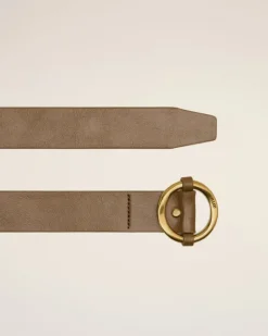 Ami Paris Ami Round Buckle Belt 30 Mm BRONZE/VIBRATED BRASS Fashion