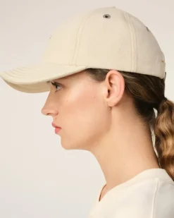 Ami Paris Beige Cotton Ami de Coeur Embroidery Cap WHITE CREAM Sale
