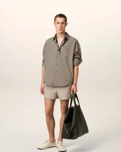 Ami Paris Beige Cotton Ami de Coeur Boxy Shirt ASH Store