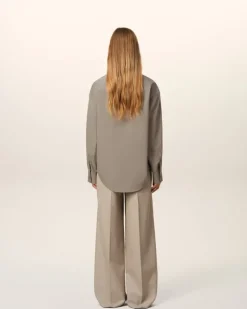 Ami Paris Beige Cotton Ami de Coeur Boxy Shirt ASH Store