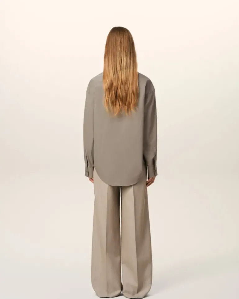 Ami Paris Beige Cotton Ami de Coeur Boxy Shirt ASH Store