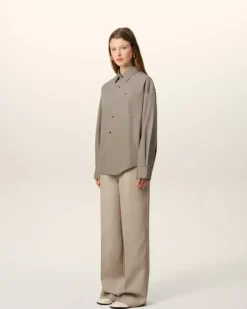 Ami Paris Beige Cotton Ami de Coeur Boxy Shirt ASH Store