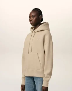 Ami Paris Beige Cotton Ami de Coeur Hoodie GINGER Best