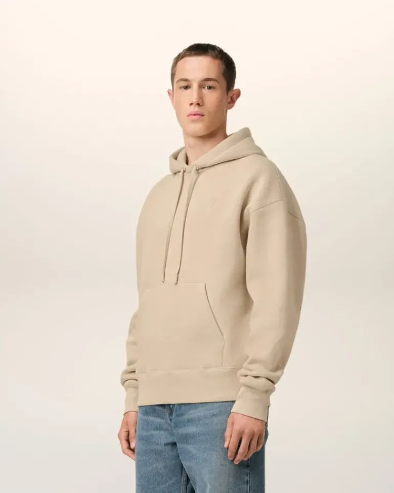 Ami Paris Beige Cotton Ami de Coeur Hoodie GINGER Best