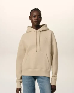 Ami Paris Beige Cotton Ami de Coeur Hoodie GINGER Best
