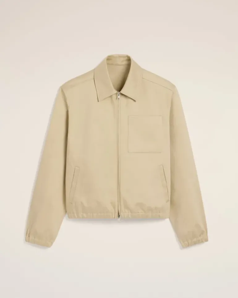 Ami Paris Beige Cotton Ami de Coeur Zipped Jacket GINGER Shop