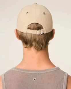 Ami Paris Beige Cotton Ami de Coeur Embroidery Cap GINGER Best Sale