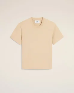Ami Paris Beige Cotton Ami de Coeur T-Shirt GINGER Cheap