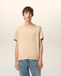 Ami Paris Beige Cotton Ami de Coeur T-Shirt GINGER Cheap