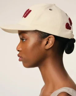 Ami Paris Beige Cotton Patch Trucker Cap WHITE CREAM Clearance