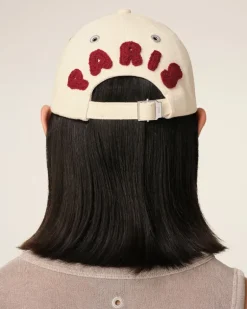 Ami Paris Beige Cotton Patch Trucker Cap WHITE CREAM Clearance