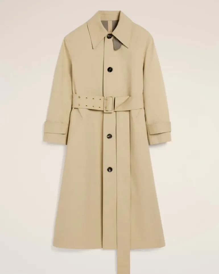 Ami Paris Beige Cotton Belted Mac GINGER/ASH Online