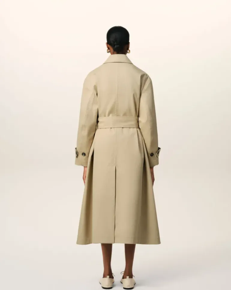 Ami Paris Beige Cotton Belted Mac GINGER/ASH Online