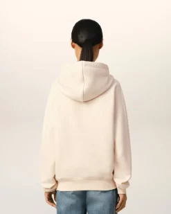 Ami Paris Beige Cotton Hoodie With Patch WHITE CREAM Best