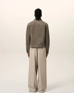Ami Paris Beige Leather Buttoned Jacket ASH Hot
