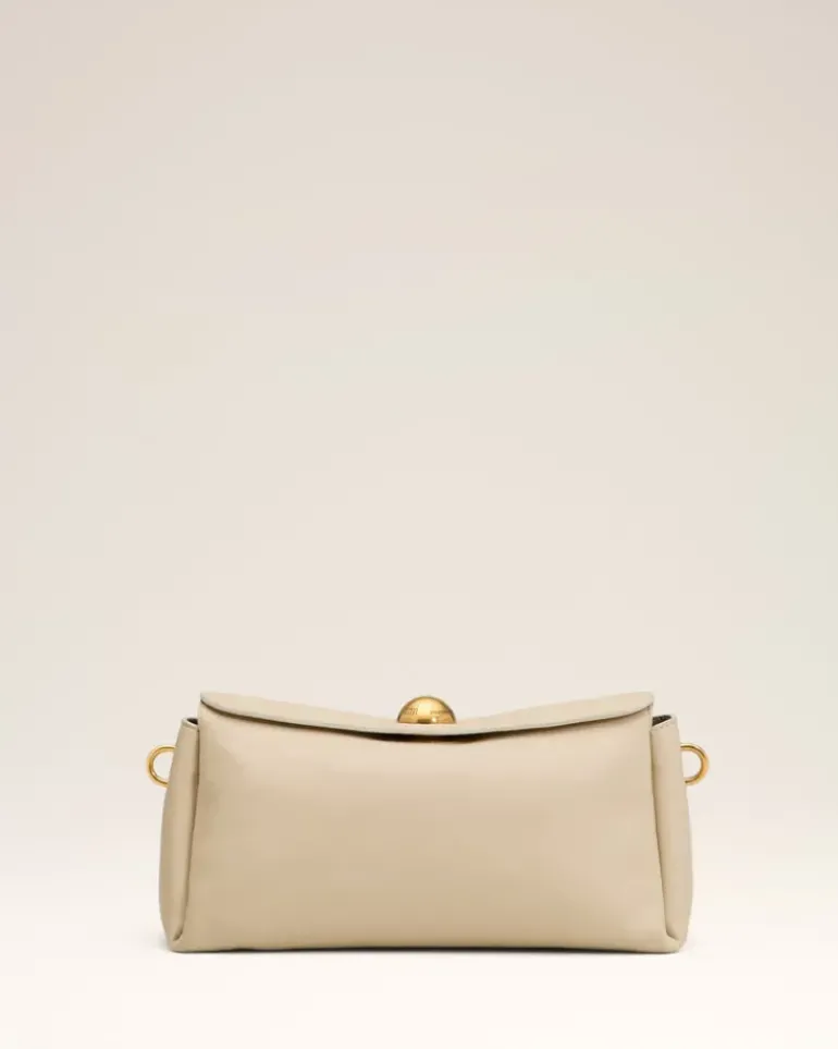 Ami Paris Beige Leather Carrousel Bag GINGER Discount