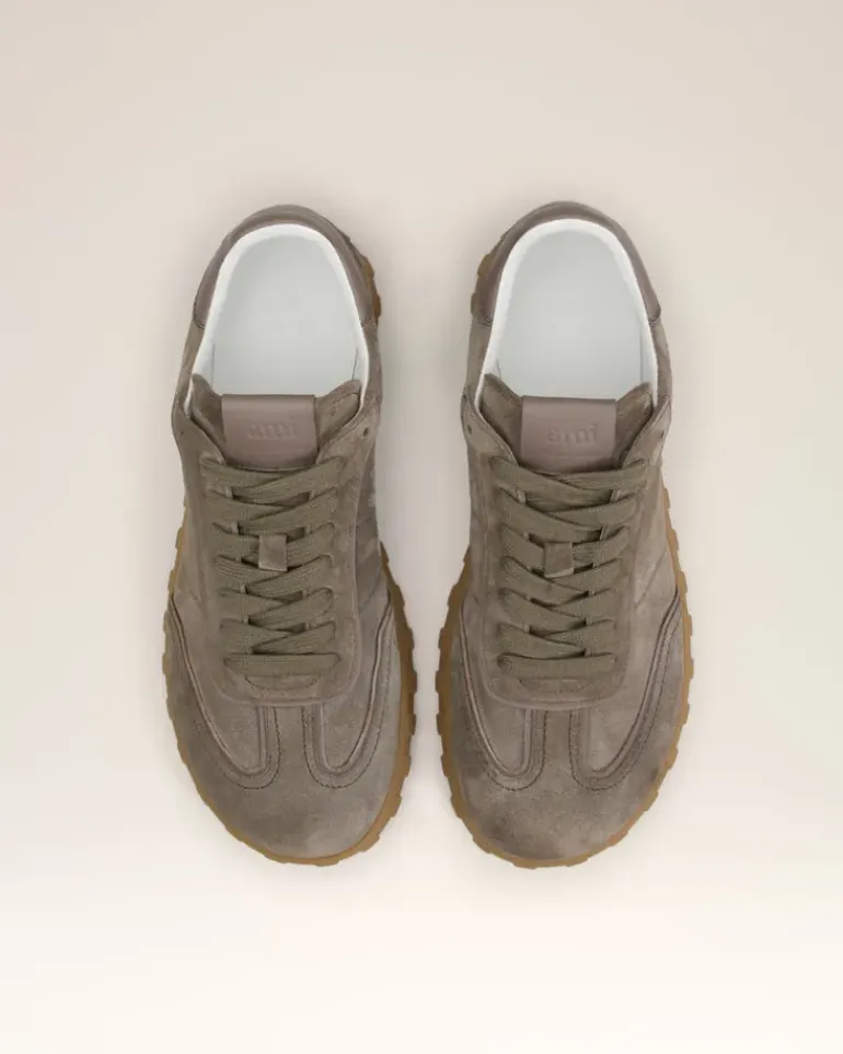 Ami Paris Beige Leather Low Top Step Sneakers ASH Online
