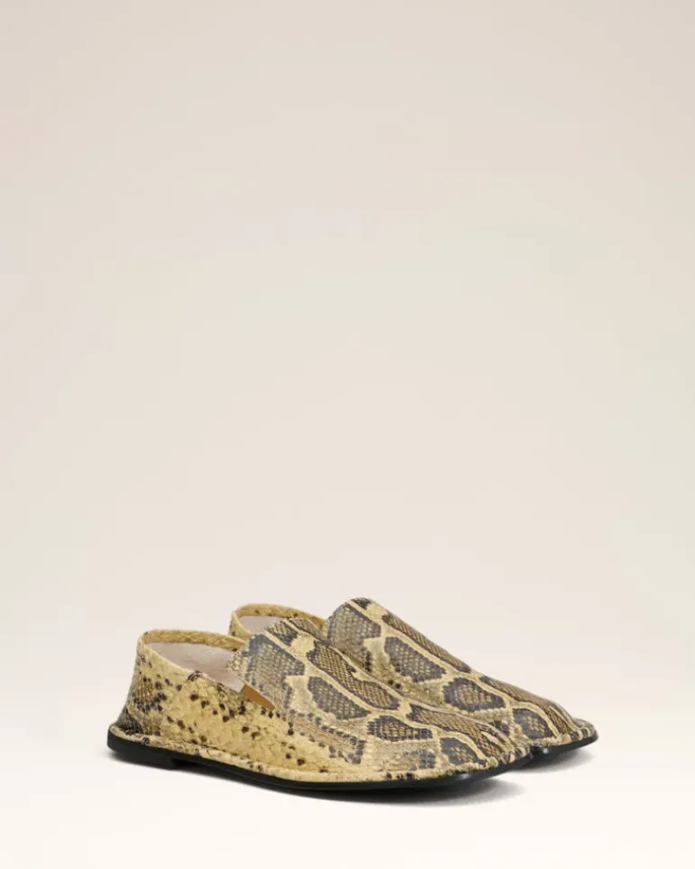 Ami Paris Beige Leather Midi Slippers NATURAL Fashion
