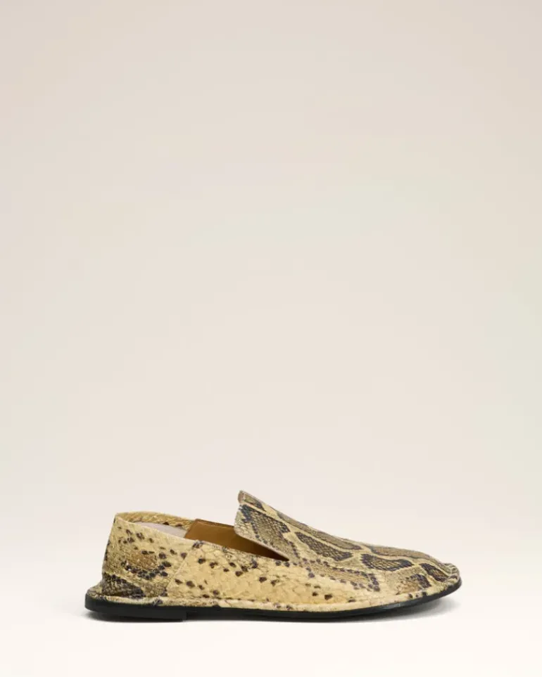 Ami Paris Beige Leather Midi Slippers NATURAL Fashion