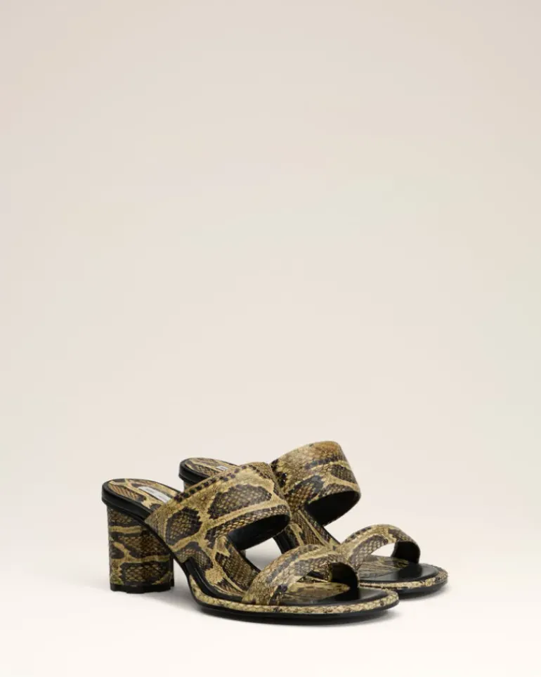 Ami Paris Beige Leather Piano Sandals NATURAL Flash Sale