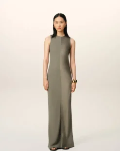 Ami Paris Beige Long Straight Dress ASH Clearance