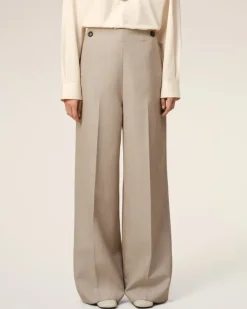 Ami Paris Beige New Wool Sailor Trousers GINGER Shop
