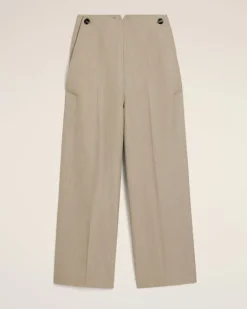 Ami Paris Beige New Wool Sailor Trousers GINGER Store