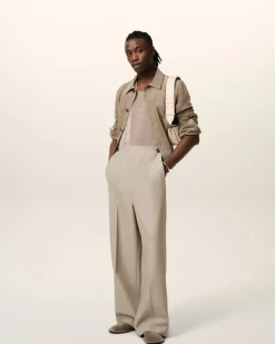 Ami Paris Beige New Wool Sailor Trousers GINGER Store