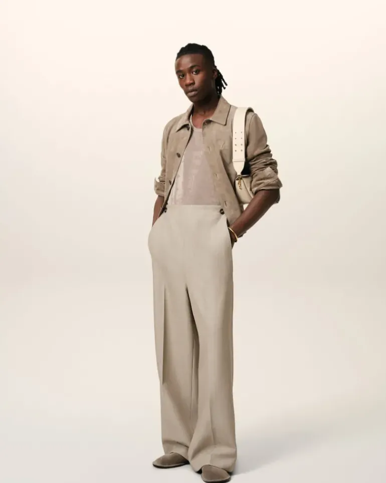 Ami Paris Beige New Wool Sailor Trousers GINGER Store