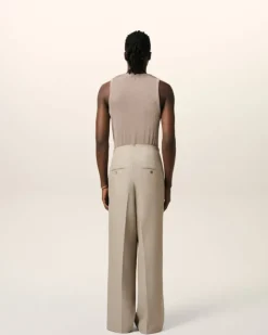 Ami Paris Beige New Wool Sailor Trousers GINGER Store