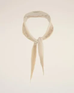 Ami Paris Beige Pleated Diamond Shaped Scarf GINGER New