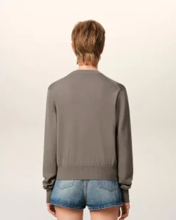 Ami Paris Beige Wool Ami de Coeur Crew Neck Sweater ASH Fashion