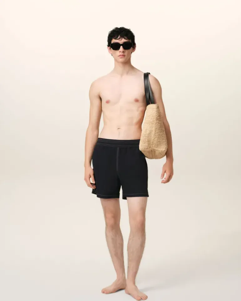 Ami Paris Beach Short BLACK Cheap