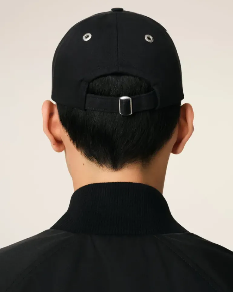 Ami Paris Cotton Ami de Coeur Embroidery Cap BLACK Hot