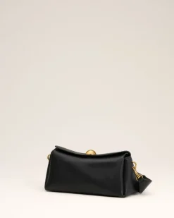 Ami Paris Leather Carrousel Bag BLACK Clearance