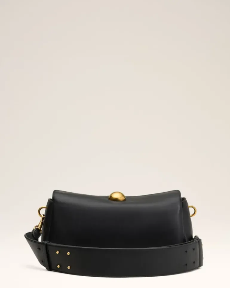 Ami Paris Leather Carrousel Bag BLACK Clearance
