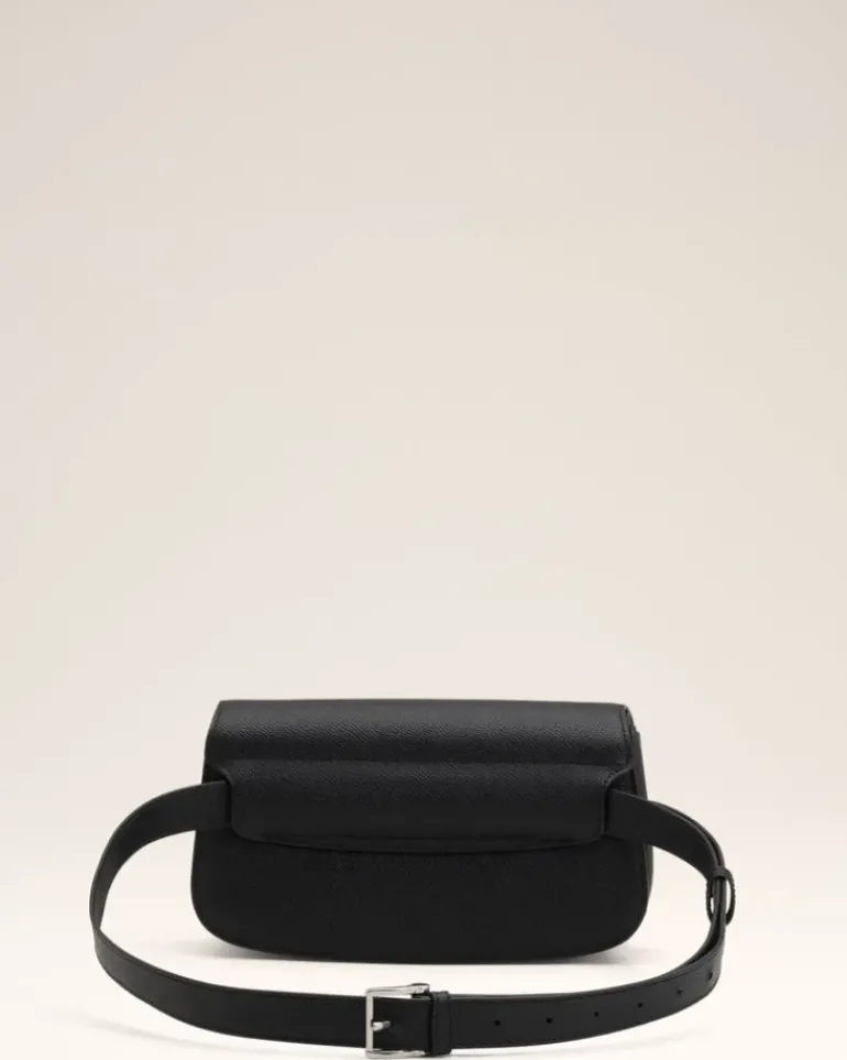 Ami Paris Black Leather Crossbody Paris Paris Bag BLACK/VIBRATED SILVER Online